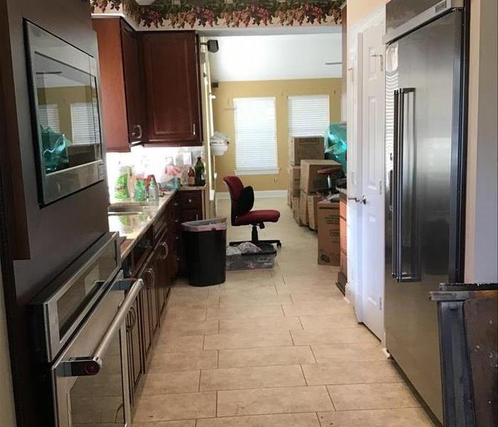 kitchen after flood from storm